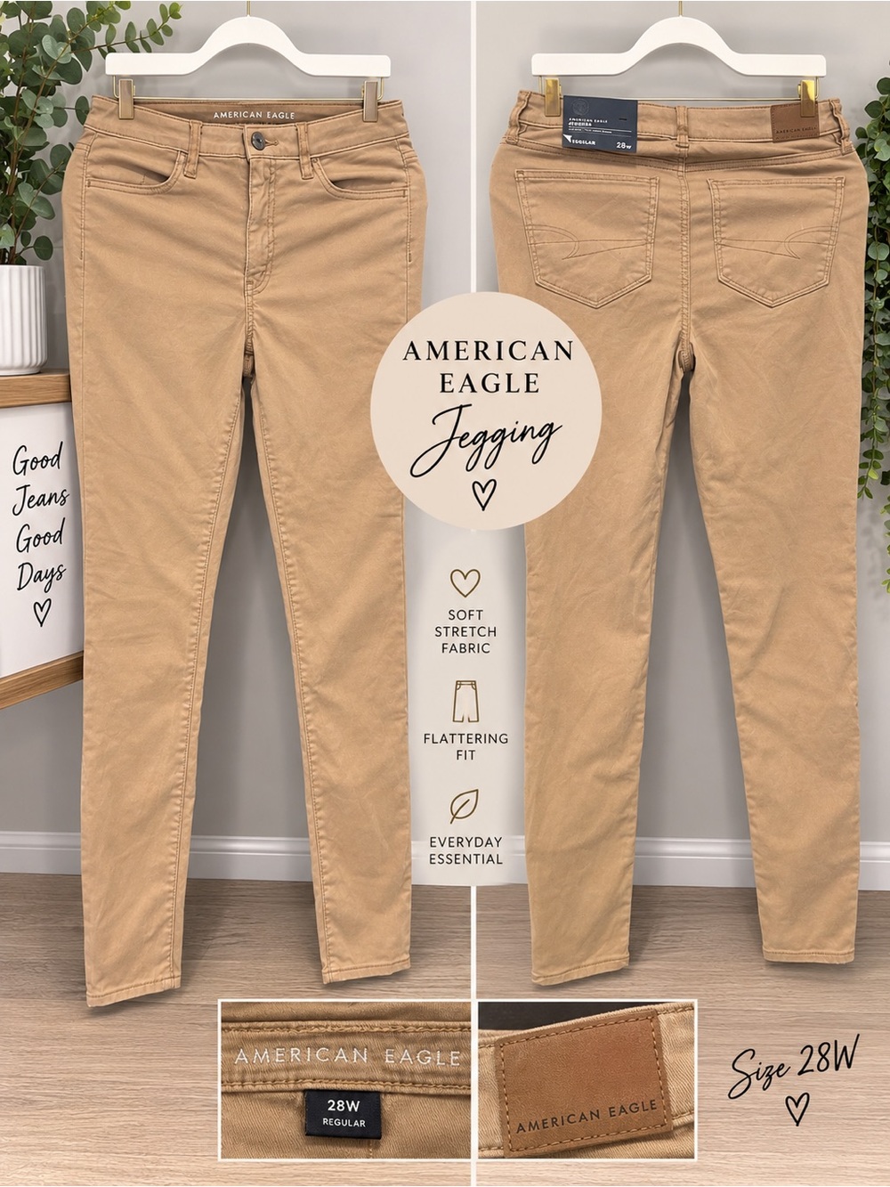 American Eagle Outfitters Slim Chino Pants in Tan